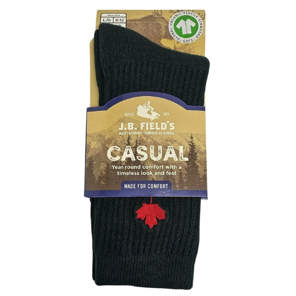 Chaussettes mi-mollet à motif feuille d'érable canadienne