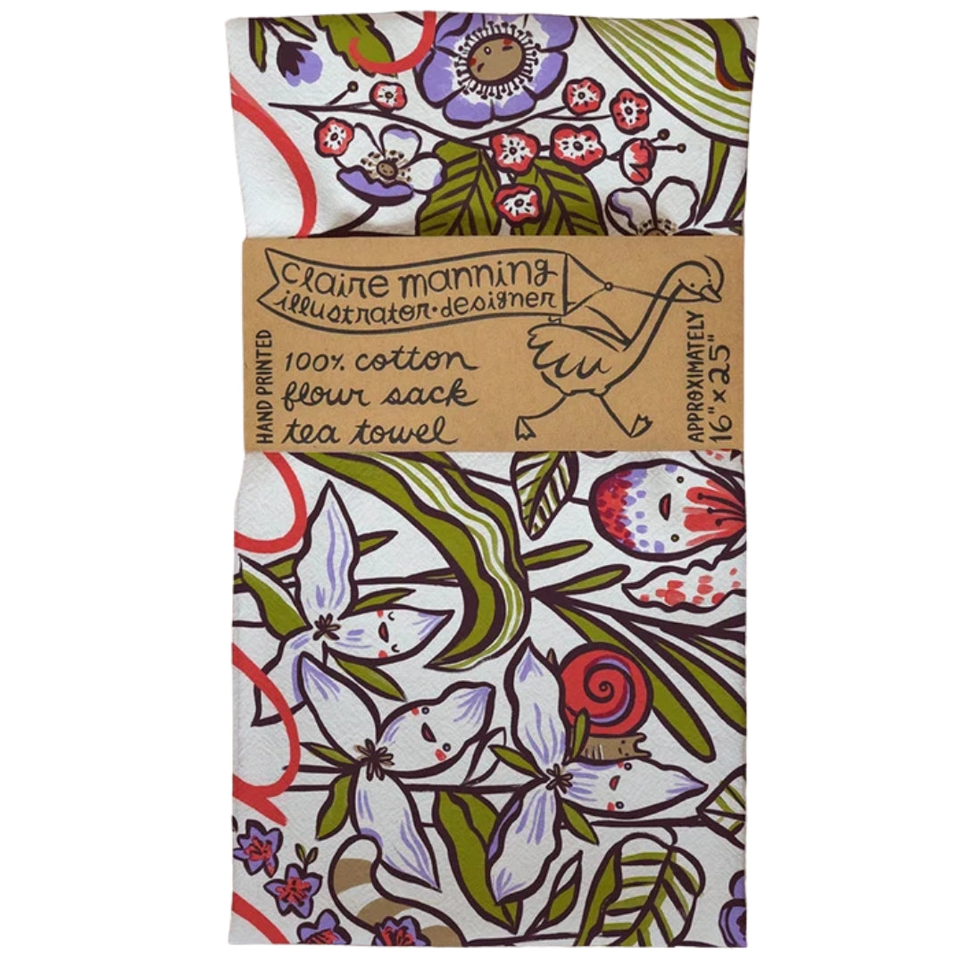 Canadian Wildflowers Tea Towel