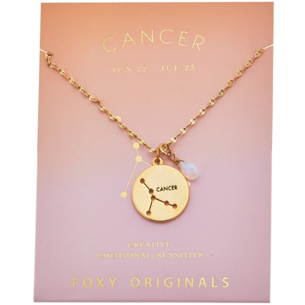 Stargazer Astrology Charm Necklace - Gold