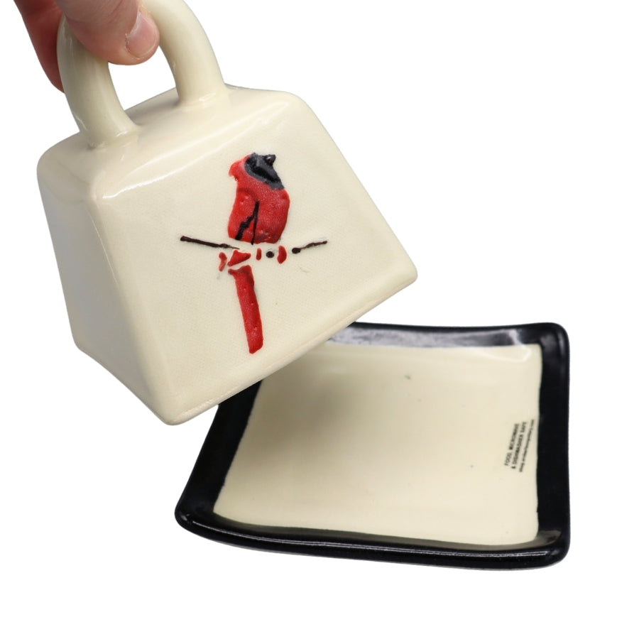 Ceramic Butter Dish - Cardinal