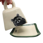Ceramic Butter Dish - Raccoon