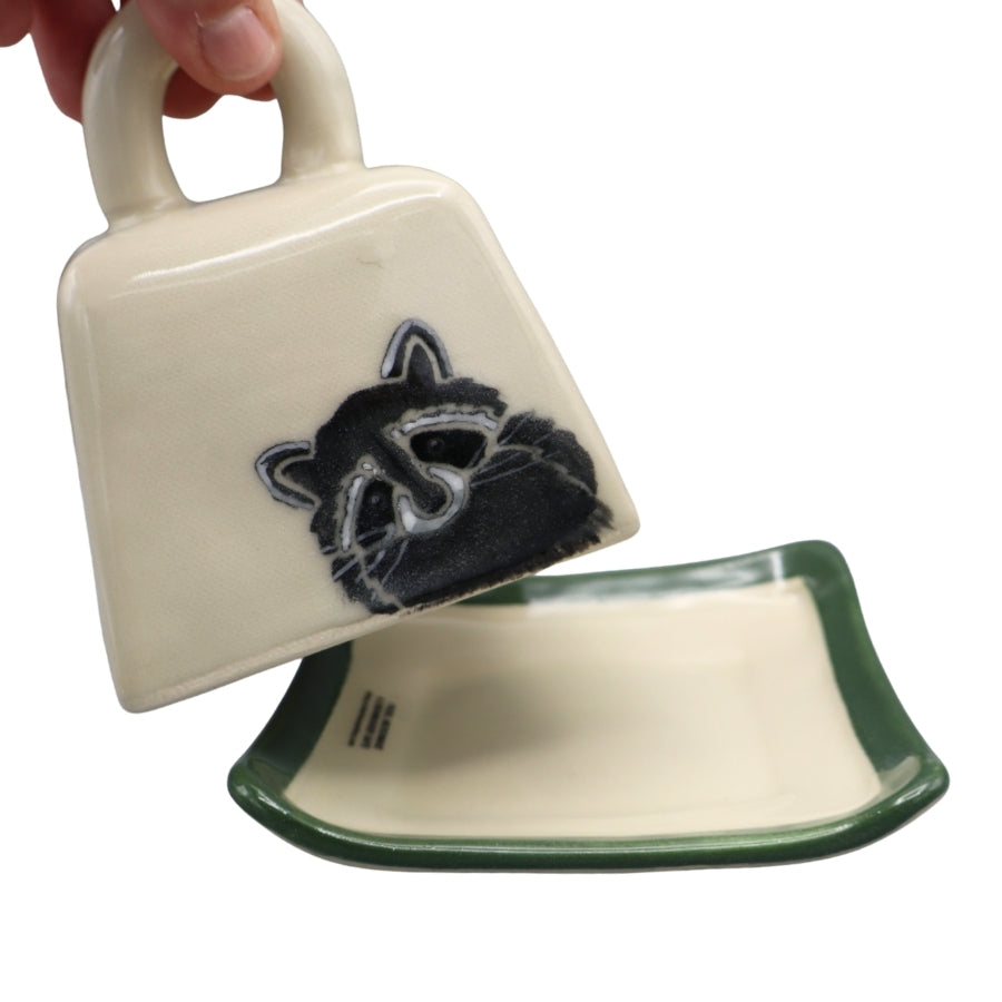 Ceramic Butter Dish - Raccoon