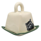 Ceramic Butter Dish - Raccoon