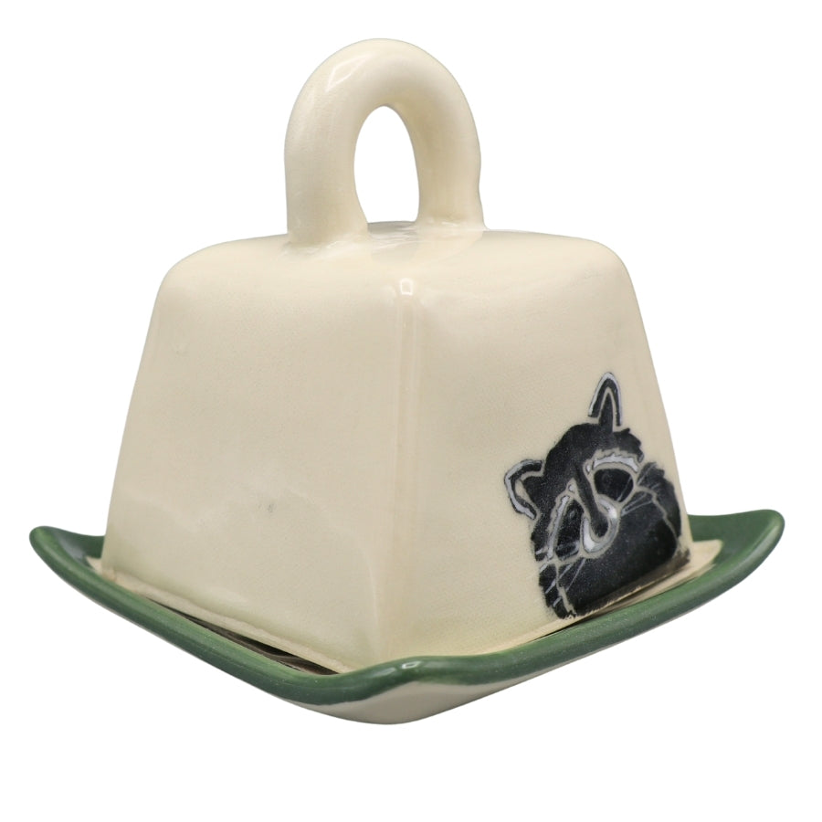 Ceramic Butter Dish - Raccoon