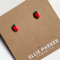 Ceramic Stud Earrings - Strawberries