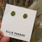 Ceramic Stud Earrings - Olives