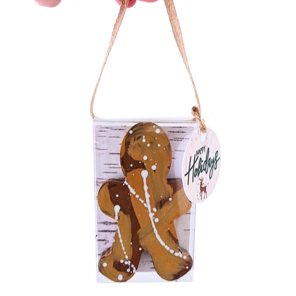 Chocolate Truffle Bar Ornament - Gingerbread Man