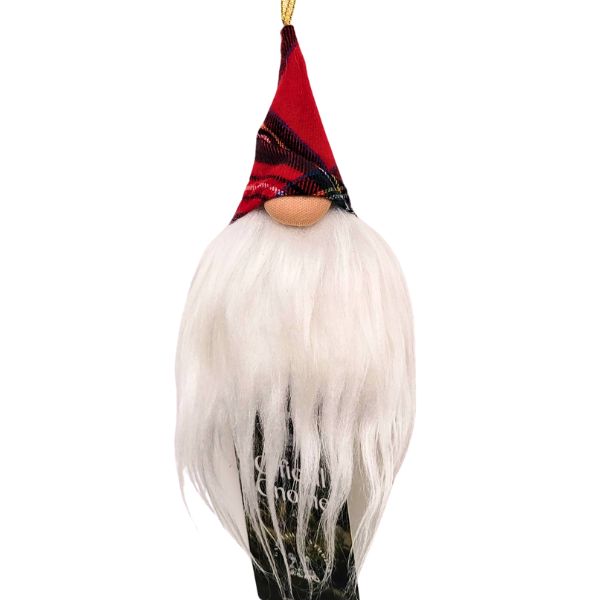 Décoration de Noël en forme de gnome à carreaux