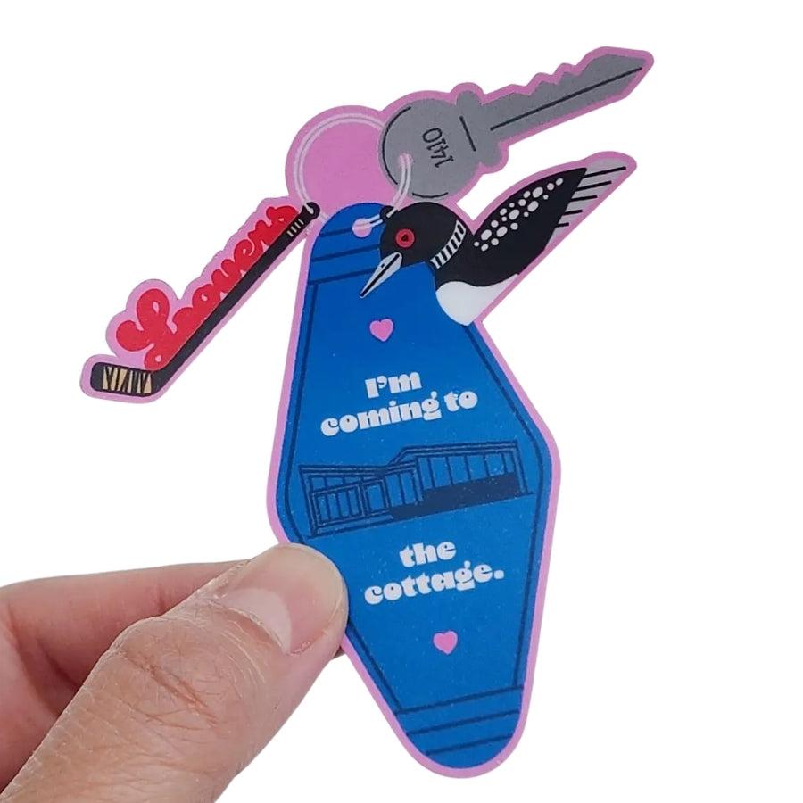 I'm Coming To The Cotttage Key Sticker
