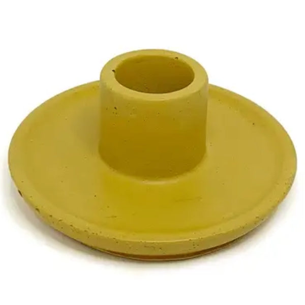 Round Concrete Candlestick Holder