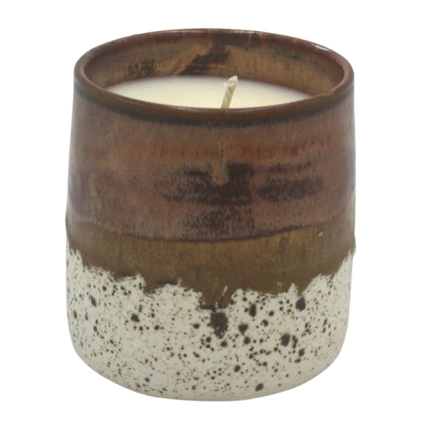 Stoneware Candle - Copper Brown