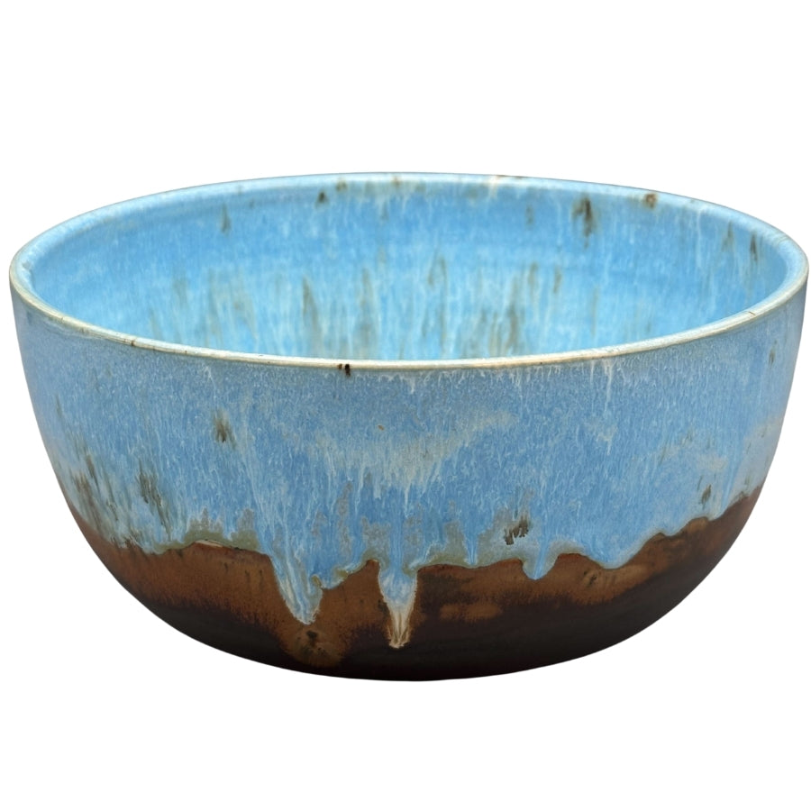 Copper Waterfall Stoneware Serving Bowl