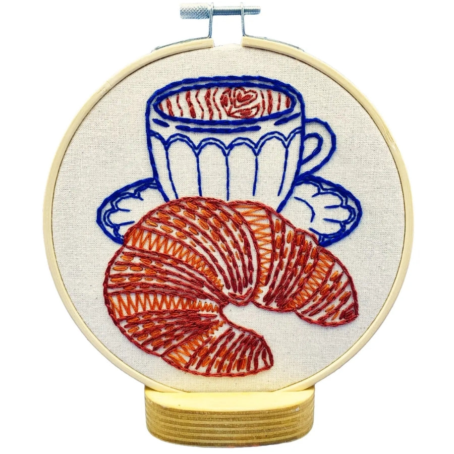 Croissant Embroidery DIY Kit