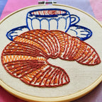 Croissant Embroidery DIY Kit