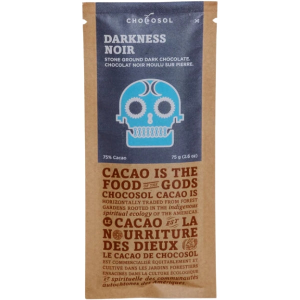 Chocosol Darkness 75% Chocolate Bar by Chocosol at Maker House Co.