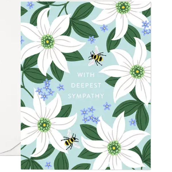 Deepest Sympathy Clematis Card