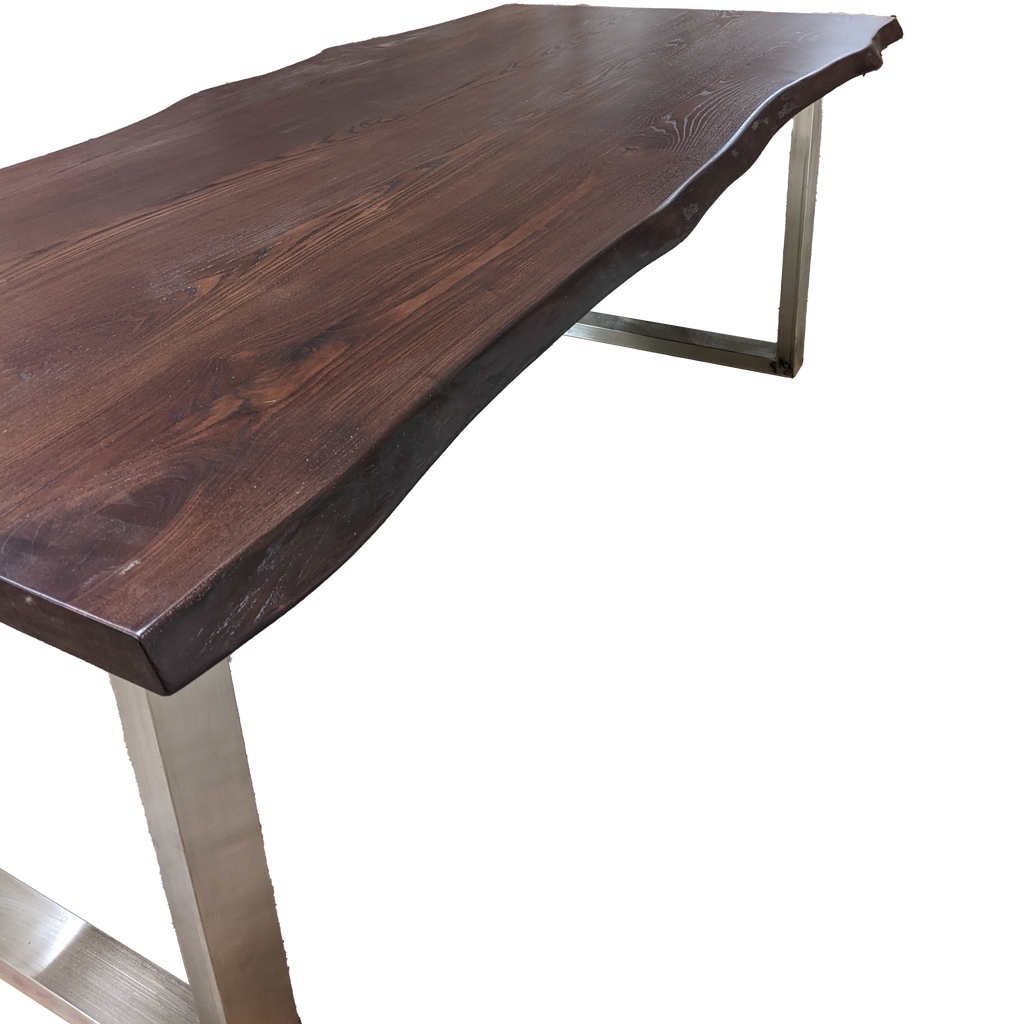Live Edge Ash Dining Table (A0) - 81" L x 38" W (Final Sale)