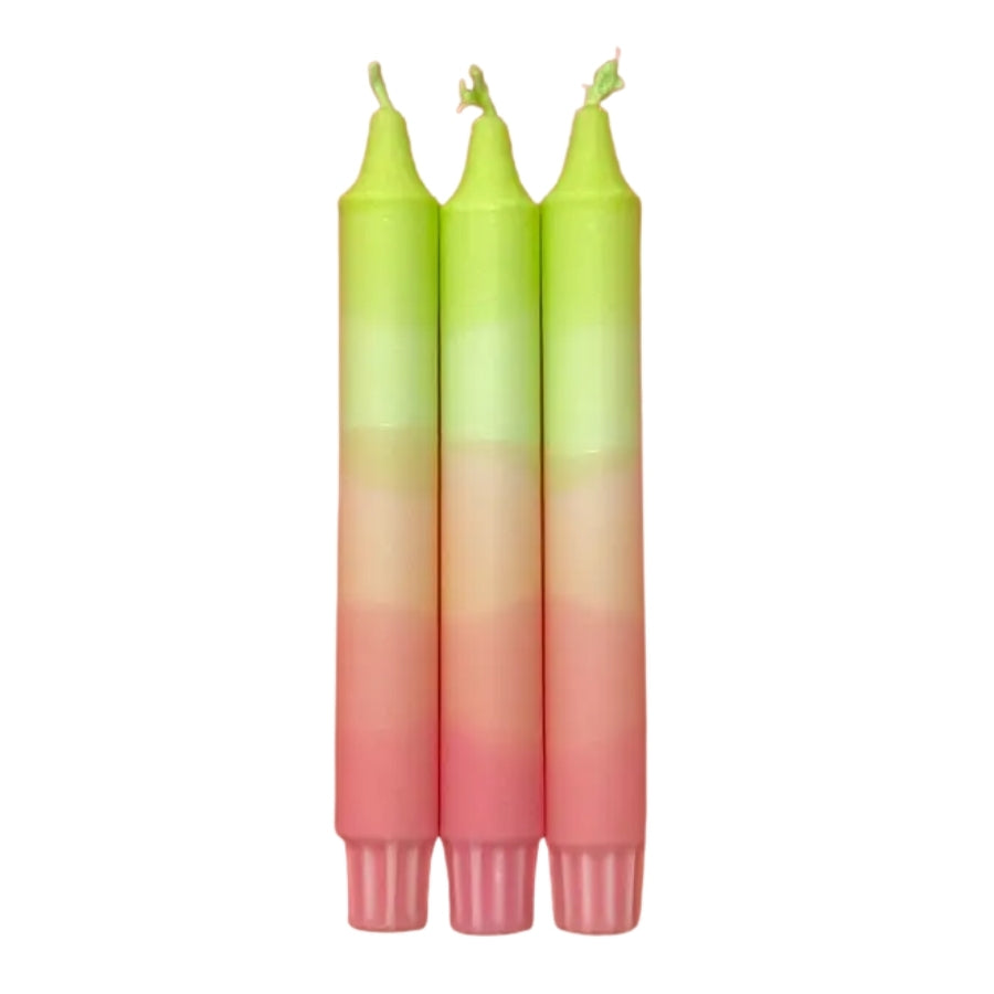 Dip Dye Candle Set/3 - Sorbet