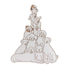 Dog Tree Wood Ornament