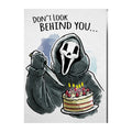 Don't Look Mask Killer Birthday Card