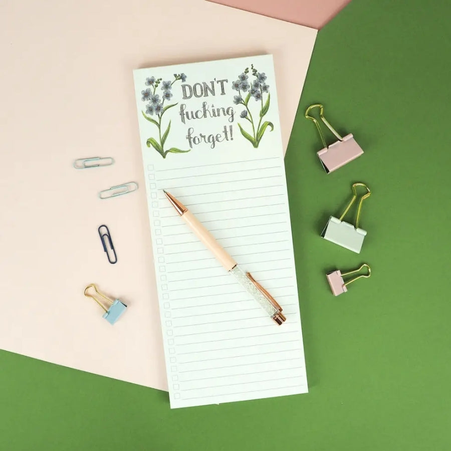 N'oublie surtout pas ton putain de bloc-notes