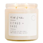 Double Wick Soy Candle - Citrus + Sage