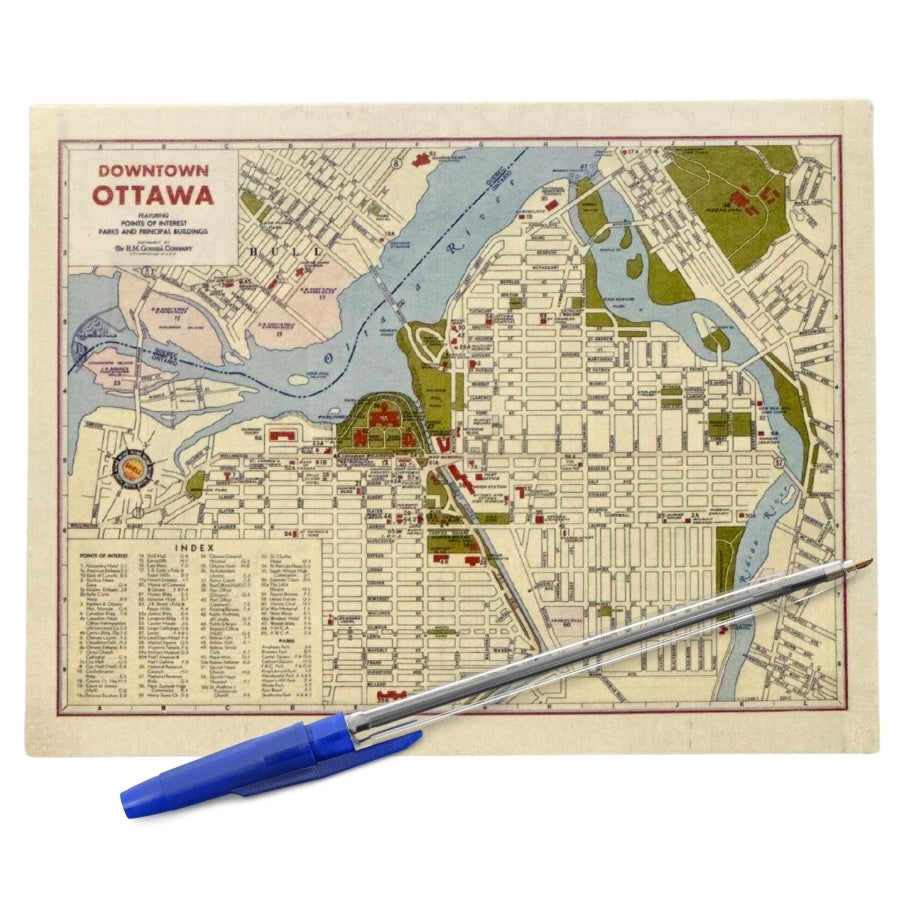 Downtown Ottawa Map Postcard