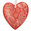 Textured Heart Ceramic Ornament