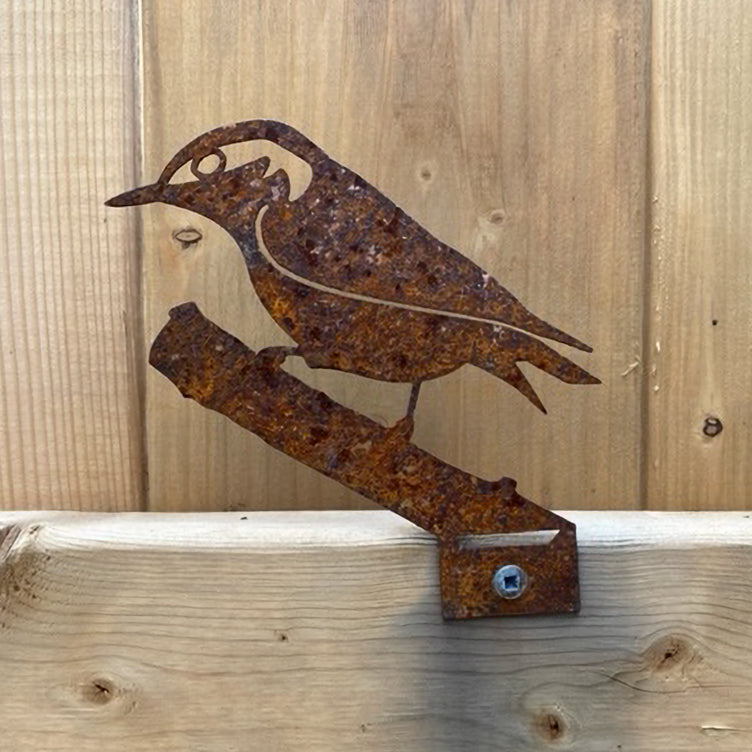 Reclaimed Metal Art - Red-breasted Nuthatch