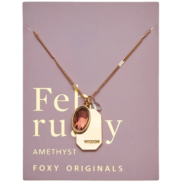 February Birthstone Necklace