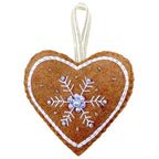 Felt Gingerbread Cookie Ornament - Heart