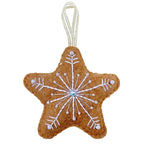 Décoration en feutre en forme de biscuit en pain d'épices - Étoile