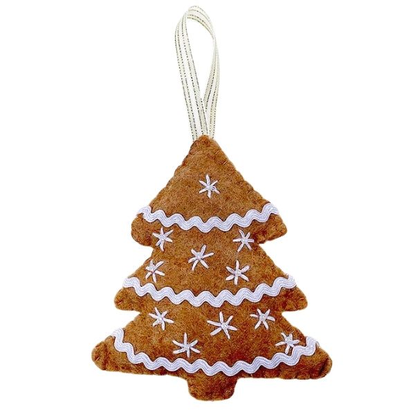Felt Gingerbread Cookie Ornament - Tree