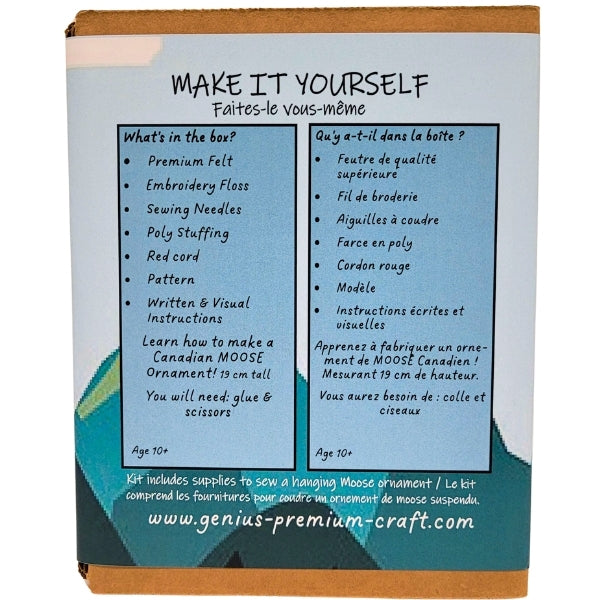 Felt Sewing Kit - Canadian Moose