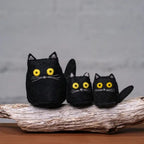 Kit de couture en feutre - Trois chats noirs