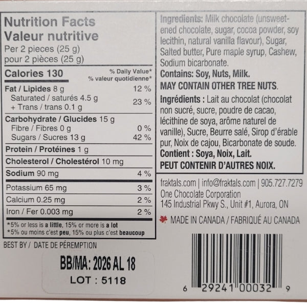 Belgian Milk Chocolate Cashew Butter Crunch - Tub