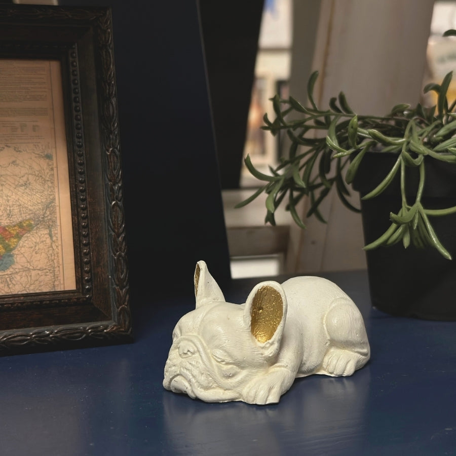 Frenchie Dog Concrete Figurine