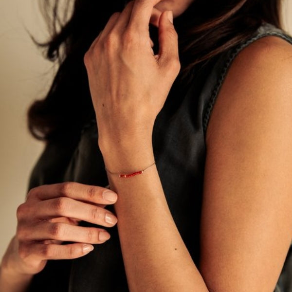 Bracelet de vœux - Cornaline de l'amitié