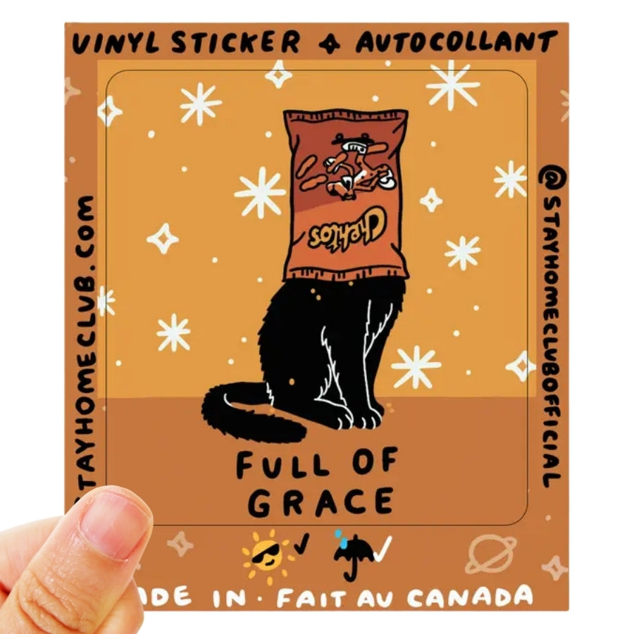 Full of Grace Cat Sticker