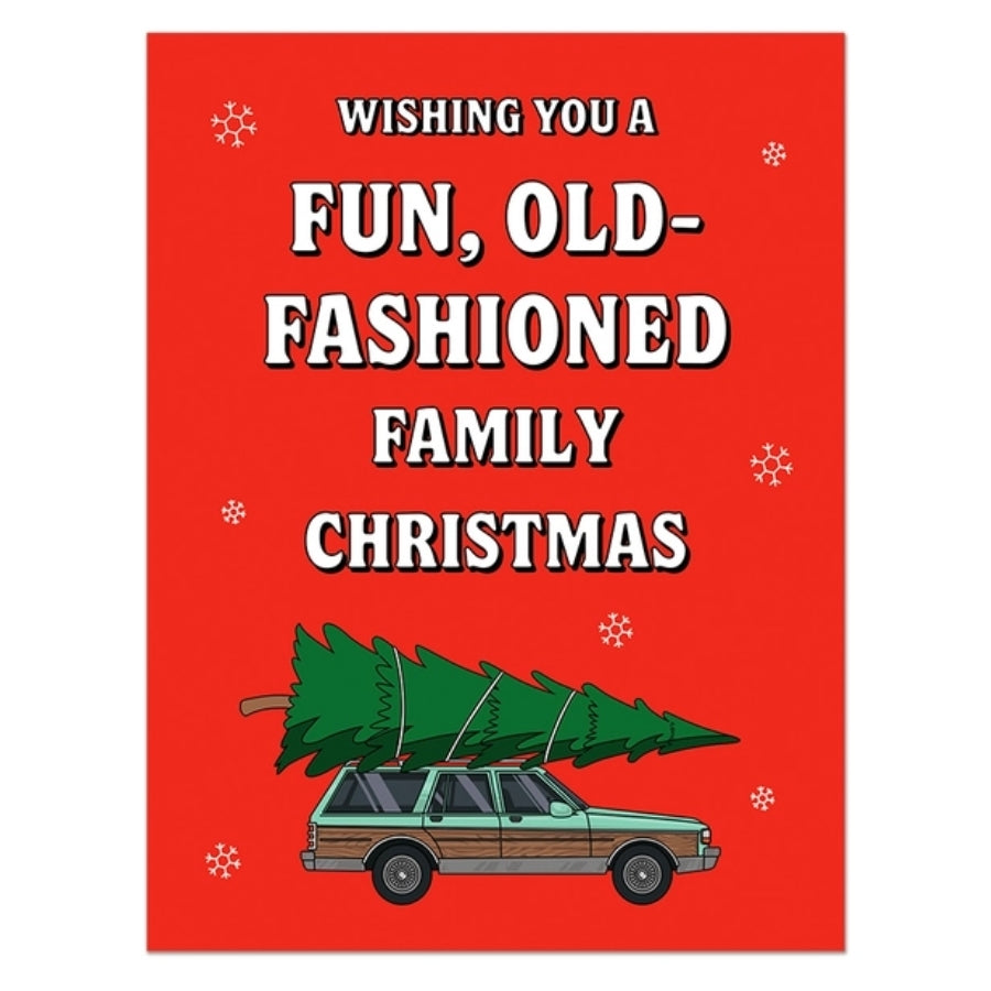 Fun Old-Fashioned Family Christmas Card