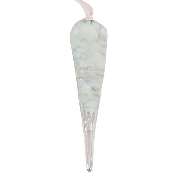 Fused Glass Ornament - Icicle