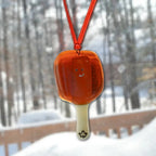 Fused Glass Ornament - Maple Taffy