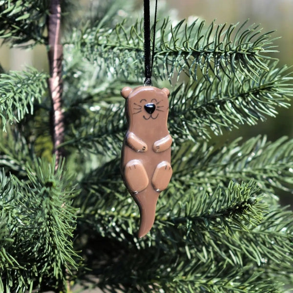 Fused Glass Ornament - Otter