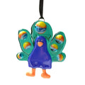 Fused Glass Ornament - Peacock
