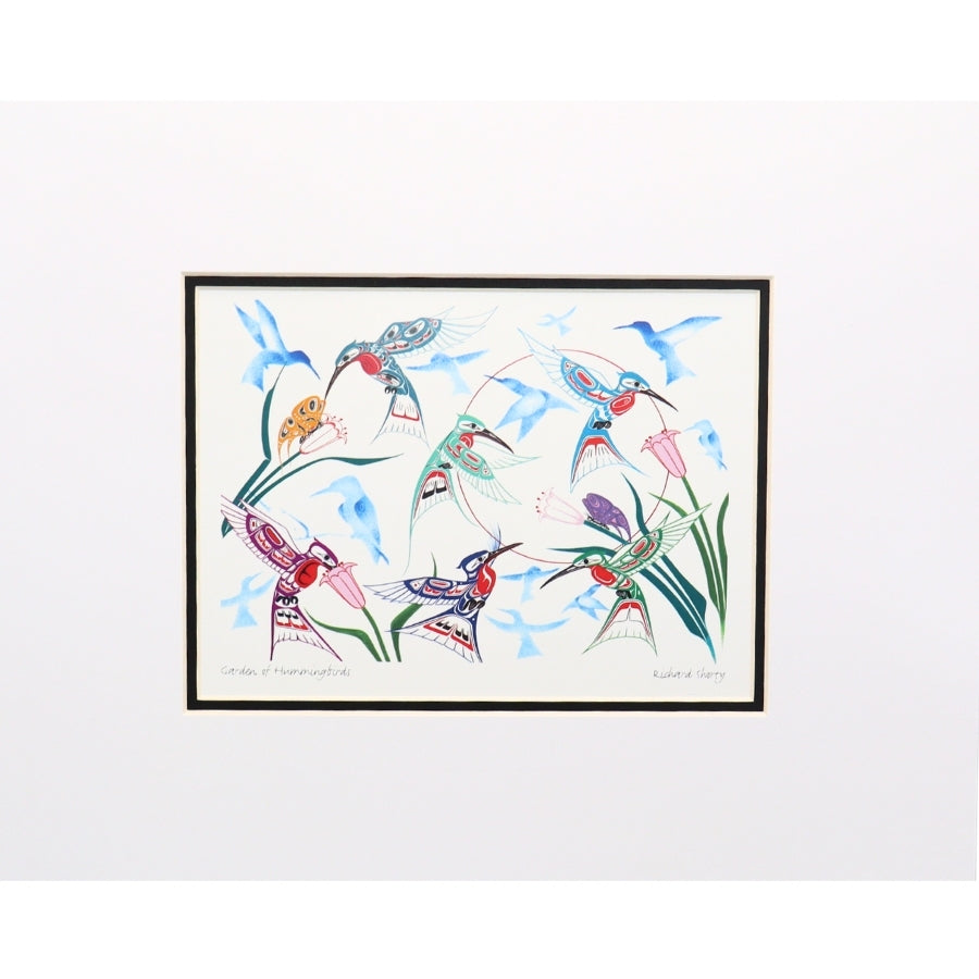 Garden of Hummingbirds Print (6" x 9"/11"x14")