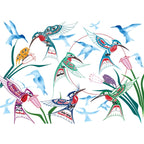 Garden of Hummingbirds Print (6" x 9"/11"x14")