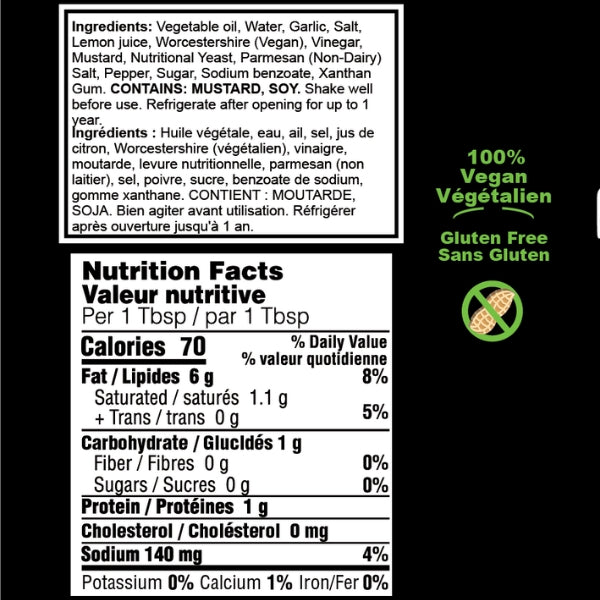 Sauce César à l'ail et trempette