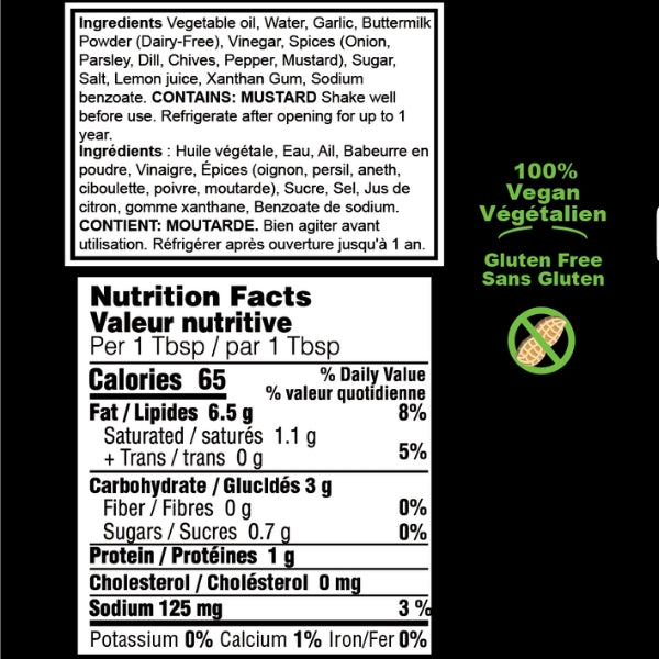 Sauce ranch à l'ail et trempette