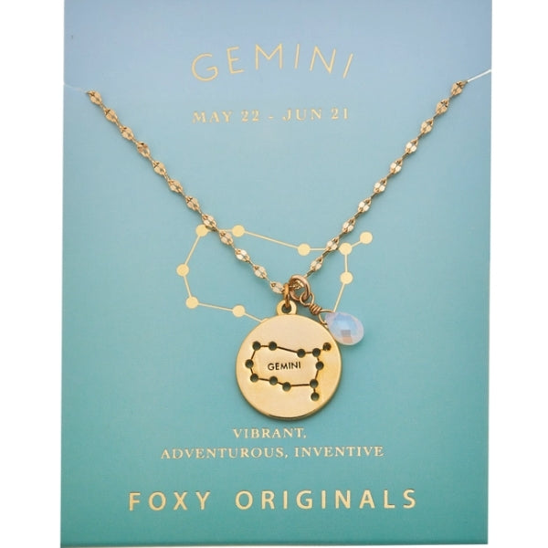 Stargazer Astrology Charm Necklace - Gold