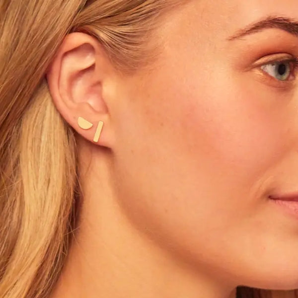 Geo Stud Earring Set